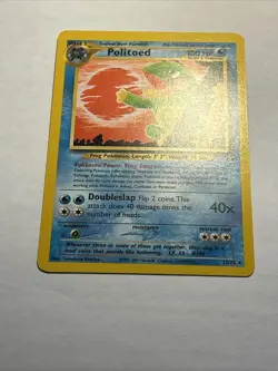 2001 Pokemon TCG Neo Discovery POLITOED #27/75 Non Holo Rare Card Vintage NM - Image 5