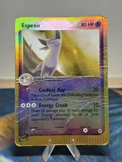 Espeon 16/100 Rare Reverse Holo Ex Sandstorm E Series Pokemon Card DMG - Image 1