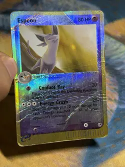 Espeon 16/100 Rare Reverse Holo Ex Sandstorm E Series Pokemon Card DMG - Image 3