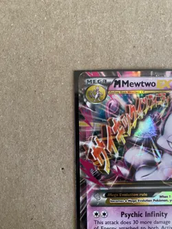 Pokemon M Mega Mewtwo EX Ultra Rare Holo TCG Card 64/162 XY Breakthrough CLEAN - Image 2
