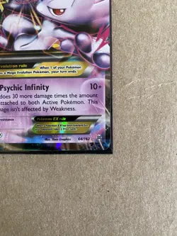 Pokemon M Mega Mewtwo EX Ultra Rare Holo TCG Card 64/162 XY Breakthrough CLEAN - Image 5