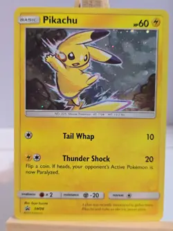 POKEMON Pikachu SM98 Sun & Moon Black Star Promo Holo TCG Card - Image 1