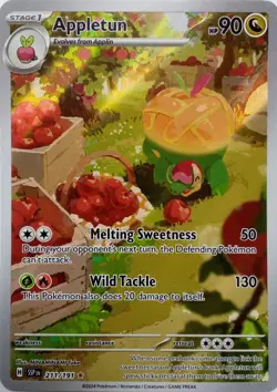 211/191 APPLETUN ILLUSTRATION RARE SURGING SPARKS POKEMON CARD - Image 1