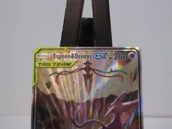 Pokemon TCG Espeon & Deoxys GX SM240 Tag Team Black Star Promo Holo - Image 2