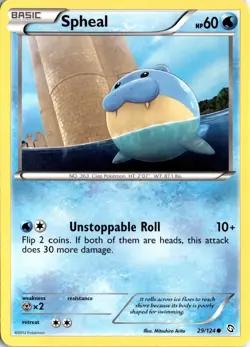 Spheal 29/124 Dragons Exalted Pokemon Card TCG - Image 1