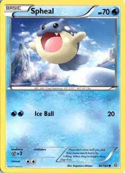 Spheal (46) 46/160 XY - Primal Clash Pokemon Card TCG - Image 1