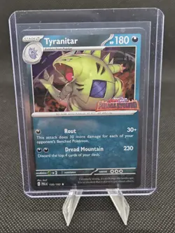 Pokemon Tyranitar 135/193 Sv: Paldea Evolved Stamp Holo Promo - Image 1