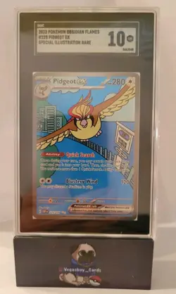 2023 Pokemon Obsidian Flames 225/197 Pidgeot EX Special Illustration Rare SGC 10 - Image 1