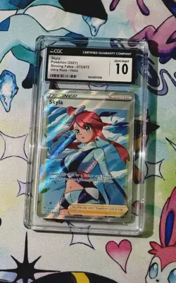 Skyla Pokemon Shining Fates Trainer Full Art Card 72/72 CGC 10/PSA 10 - Image 1
