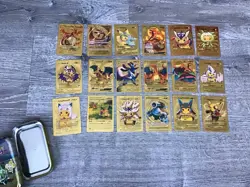 Pokemon 2023 Gold Foil Cards 18 Card Lot Mint/NM Various Pokemon Display Cards - Image 1