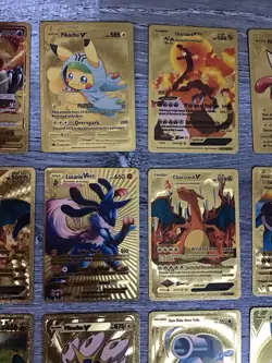 Pokemon 2023 Gold Foil Cards 18 Card Lot Mint/NM Various Pokemon Display Cards - Image 3