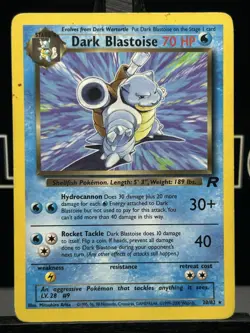 Dark Blastoise 20/82 Team Rocket Regular Black Star Rare WOTC Pokemon TCG MP - Image 3