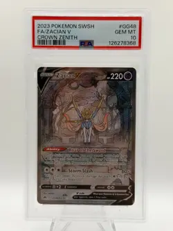 2023 Pokemon Crown Zenith Zacian V Galarian Gallery GG48 PSA 10 Gem Mint - Image 1