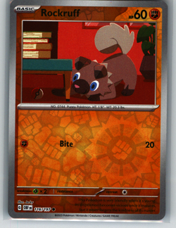 Pokemon TCG Obsidian Flames Rockruff Rev Holo NM - Image 1