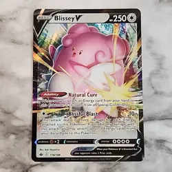 Pokemon TCG Blissey V Prize Pack Series One 119/198 Holo Ultra Rare - Image 2