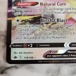 Pokemon TCG Blissey V Prize Pack Series One 119/198 Holo Ultra Rare - Image 3