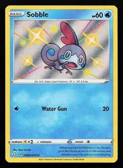 Sobble SV025/SV122 Shiny Holo Shining Fates Pokemon Card - Image 1