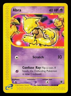 Abra 93/165 Common Expedition Pokemon Card - Image 1
