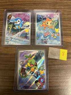 Pokemon First Partner Illustration Turtwig Chimchar Piplup Promo Cards 🔥 - Image 1