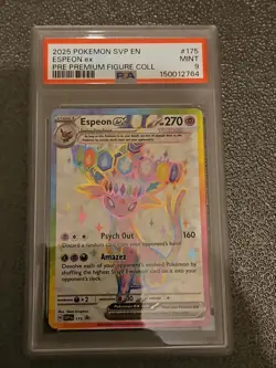 2025 Pokemon Svp En Espeon Ex Pre Premium Figure Collection Psa 9 - Image 1