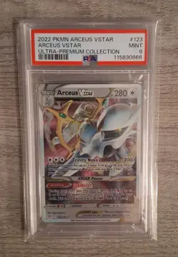 PSA 9 MINT Metal Arceus VSTAR #123 Pokemon Ultra Premium Collection - Image 1