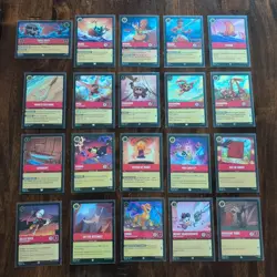Disney Lorcana 20 Card Lot All Ruby Includes 1 Foil - Image 1