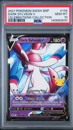 Pokemon Dark Sylveon V Celebrations Coll. Black Star Promo SWSH134 PSA 10 - Image 1