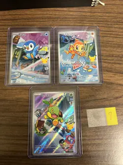 Pokemon First Partner Illustration Turtwig Chimchar Piplup Promo Cards 🔥 - Image 1