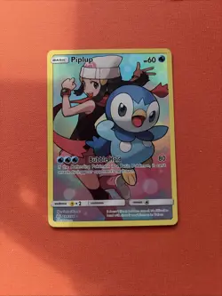 Pokemon TCG Piplup Holo Secret Rare Card Cosmic Eclipse 239/236 - Image 1