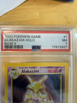 2000 Pokemon Game Alakazam Holo Base Two - Image 5