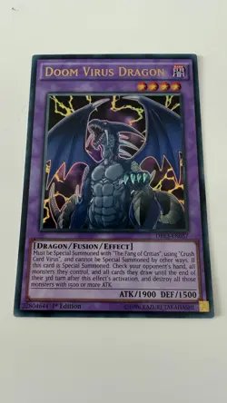 Yu-Gi-Oh! Doom Virus Dragon DRL3-EN057 Ultra Rare Mint 1st Ed - Image 1