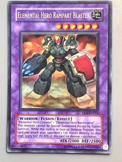 yugioh Elemental Hero Rampart Blaster EEN-033 Unlimited Ed Ultra rare Near Mint - Image 1