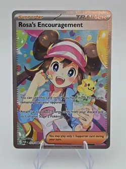 Rosa’s Encouragement Full Art Double Rare 123/088 Pokemon Card Freshly Pulled - Image 1