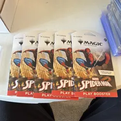 Marvel Spider-Man Play Booster 5 packs 70 cards Foil Wizards of the Coast - Image 1