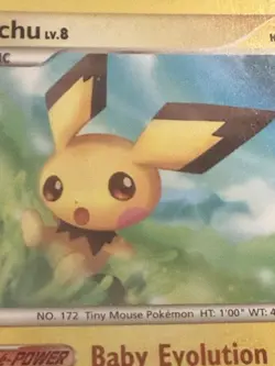 Unique Crimp Pichu 45/100 NM -Vintage Pokemon Card- Storm front - Image 2