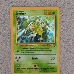 Pokemon Scyther Base Set 2 Holo Rare 17/130 70 HP Wizards of the Coast Card - Image 1