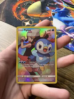 Pokemon TCG Piplup Holo Secret Rare Card Cosmic Eclipse 239/236 - Image 1