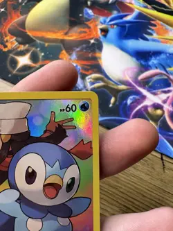 Pokemon TCG Piplup Holo Secret Rare Card Cosmic Eclipse 239/236 - Image 2
