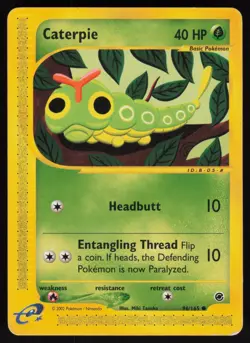 E-Reader Caterpie 096/165 Expedition Pokemon TCG Card - Image 1