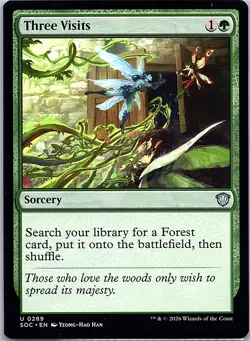 Three Visits 289 Commander: Secrets of Strixhaven Magic: The Gathering NM - Image 1