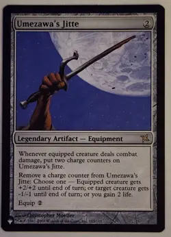 1x Umezawa's Jitte MTG List Reprint #BOK-163 Regular Rare NM Equipment Staple - Image 1
