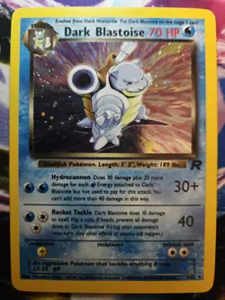 Dark Blastoise - TR: Team Rocket (3/82) WotC Holo Rare Pokemon Card MP - Image 1