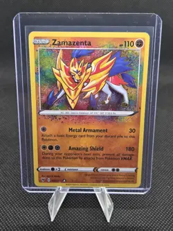 Pokemon Zamazenta 102/185 Swsh04: Vivid Voltage Holo Amazing Rare Basic EN - Image 1