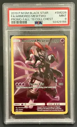 Pokemon Armored Mewtwo SM228 PSA 9 MINT - Image 1