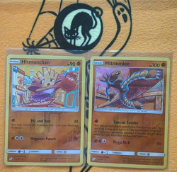 Tomokazu Komiya Hitmonchan Hitmonlee Reverse Holo Set of 2 Pokemon - Image 1
