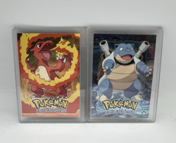 Vintage Pokemon TCG Topps #9 Blastoise & #5 Charmeleon 1999 Nintendo In Sleeves - Image 1