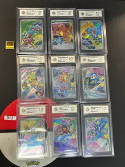 Pokemon TCG Chinese 30th First Partners PROMO 30th-P NM 9PCS Grade 10 - Image 1