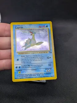 Lapras 10/62 Fossil Set Holo Rare Pokemon WOTC LP-NM - Image 3