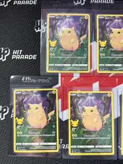 Lot (7) Pokemon TCG Celebrations Pikachu Full Art Holo Card 25th NM - Image 2