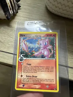 Pokemon Mew 3/17 Pop Series 5 Holo Inverted back & holo bleed Error With Swirl! - Image 1